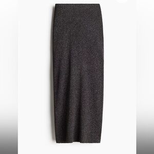 GLITTERY RIB-KNIT SKIRT